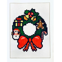 1x TWU Christmas Holiday Themed Make Your Own Mini Cross Stitch Card Kit