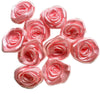 20x Handmade 20mm Satin Rose Flower Appliqué Sewing Craft