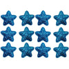 12x 35mm Glitter Star w/ Non Woven Fabric Backing & Sponge Inside Sew On Patch