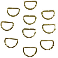 10x High Quality 25mm D Rings for Crafts - Gold or Silver