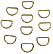 10x High Quality 25mm D Rings for Crafts - Gold or Silver