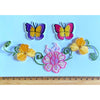 1x Set Multi Pcs Flower & Butterfly Theme Sew-On Iron-On Embroidered Patches