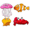 Multi pcs Ocean Creature Theme Sew-On Iron-On Embroidered Applique Patches