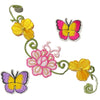 1x Set Multi Pcs Flower & Butterfly Theme Sew-On Iron-On Embroidered Patches