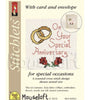 1x Mouseloft Stitchlets Celebration Card Mini Cross Stitch Kit with Cards