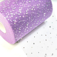 3x Yards 130mm Glitter Sequin Tulle Ribbon Sparkling Metallic Mesh for Crafts