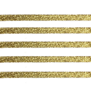 1x/2x/3x Yards (6,10,15,30)mm Metallic Glittery Flat Braid Trim - Gold or Silver