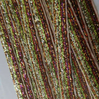 5x Yards 10mm Glitter Sparkly Velvety Polyester Ribbon - Pick Your Colour