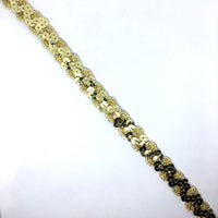 2x Yards 20mm Wavy Braided Sequin Metallic Trim- Pick Your Colour