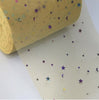 3x Yards 150mm Sequin Star Moon & Star Ribbon Tulle Sparkling Mesh for Crafts