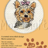 1x Mouseloft Paw Prints Dogs & Puppies Mini Cross Stitch Kit