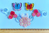 1x Set Multi Pcs Flower & Butterfly Theme Sew-On Iron-On Embroidered Patches