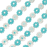 1x Yard 25mm Guipure Embroidered Daisy Flower Lace Trim - Pick your Colour