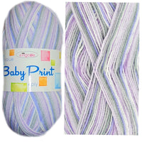 1x King Cole 4Ply Baby Print 100% Premium Acrylic Crochet and Knitting Yarn 100g