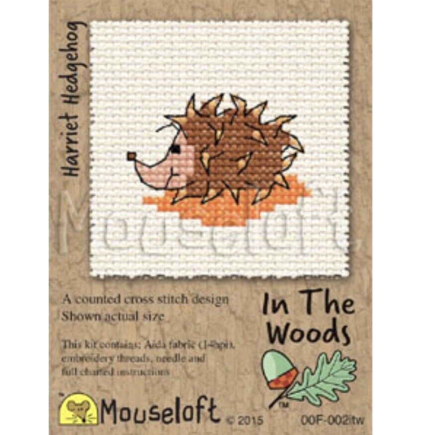 1x Mouseloft In the Woods Design Mini Cross Stitch Kit- Choose Your Design