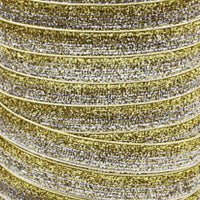 5x Yards 10mm Glitter Sparkly Velvety Polyester Ribbon - Pick Your Colour