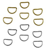 10x High Quality 25mm D Rings for Crafts - Gold or Silver