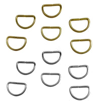 10x High Quality 25mm D Rings for Crafts - Gold or Silver