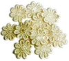 24x Colourful 25mm Daisy Flower Embroidered AB Giupure Sew on Applique Patch