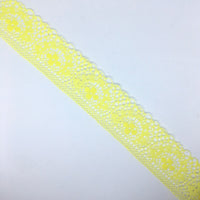 2x Yards Bright Coloured 40mm Wide Scalloped Polyester Floral Lace Trim