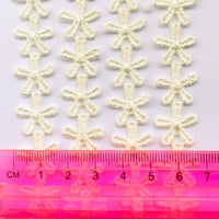 2x Yards 15mm Guipure Embroidered 5 Petals Flower Lace Trim - Pick your Colour