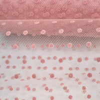 3x Yards 150mm Flocked Heart or Dots Ribbon Soft Tulle Organza Mesh