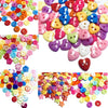 100 pcs Multicolour Acrylic Craft Buttons