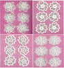 6x Xtra Large White Flower 50-55mm Embroidered Guipure Sew on Applique Patch