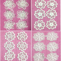 6x Xtra Large White Flower 50-55mm Embroidered Guipure Sew on Applique Patch