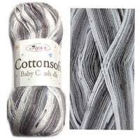 1x King Cole Cottonsoft Baby Crush DK 100% Cotton Crochet and Knitting Yarn 100g