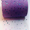 3x Yards 150mm Sequin Heart Hologram Ribbon Soft Tulle Sparkling Mesh