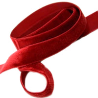 2x Yards Single Faced 16mm Velvet Ribbon Trim  - Choose your Colour