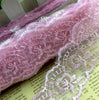 2x Yards Bright Coloured 40mm Wide Scalloped Polyester Lace Trim