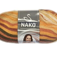 1x Nako Moher Special Ebruli 80% Premium Acrylic 10% Mohair 10% Wool 100g