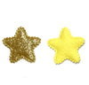 12x 35mm Glitter Star w/ Non Woven Fabric Backing & Sponge Inside Sew On Patch