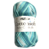 1x King Cole Cottonsoft Baby Crush DK 100% Cotton Crochet and Knitting Yarn 100g