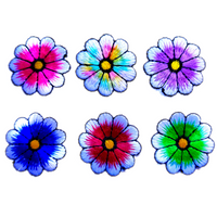 Multi Pcs Flower Theme Sew-On Iron-On Embroidered Applique Patches