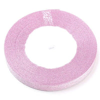 25 Yards (1x Roll) 10mm Sparkly Glitter Organza Polyester Ribbon Trim