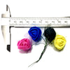 16/24X Mini 25mm Flower Rose with Lace and Stem for Crafts Decor Wedding