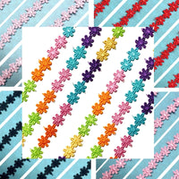 2x Yards 12mm Guipure Embroidered Daisy Flower Lace Trim - Pick your Colour