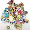 50x Mix Design Flowers, Butterflies, Animals etc.Wood Buttons for Craft & Sewing