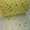 3x Yards 150mm Sequin Star Moon & Star Ribbon Tulle Sparkling Mesh for Crafts