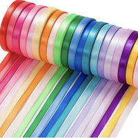 1x Roll 24yds 12mm Satin Single Sided Ribbon - Pick Your Colour