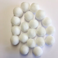 25x Large 20mm Pom Poms - Pick Your Colour