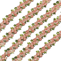 1x Half Yard 15mm Embroidered Rose Flower Lace Trim - Pick your Colour