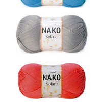 1x Nako Solare 100% Cotton Crochet, Knitting Yarn 100g