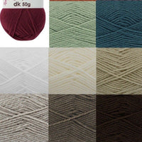 King Cole, 100% Premium Acrylic Big Value DK 50g Crochet and Knitting Yarn