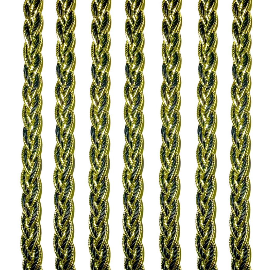 2x yards Metallic 10mm Webbing Braid Trim