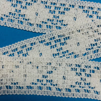 2x Meters 32mm/35mm Crochet Like Cotton Lace Trim - Red or Beige