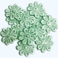 24x Colourful 25mm Daisy Flower Embroidered AB Giupure Sew on Applique Patch